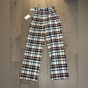 Aritzia Wilfred Plaid Effortless Pant